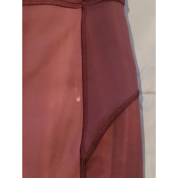 Lululemon Womens 8 Maroon Pants Compression Leggings Joggers Yoga Stretch - Picture 4 of 9